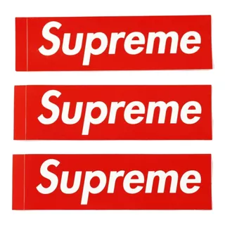 Paquete De 3 Stickers Supreme Box Logo Originales