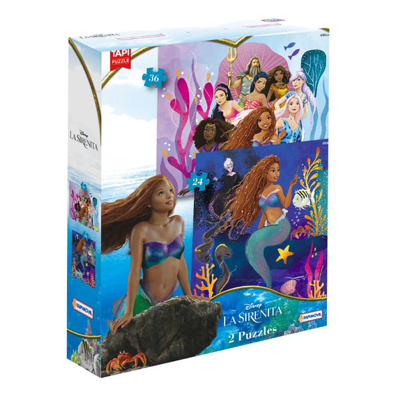 Puzzle Rompecabezas X2 De La Sirenita Ariel La Pelicula 