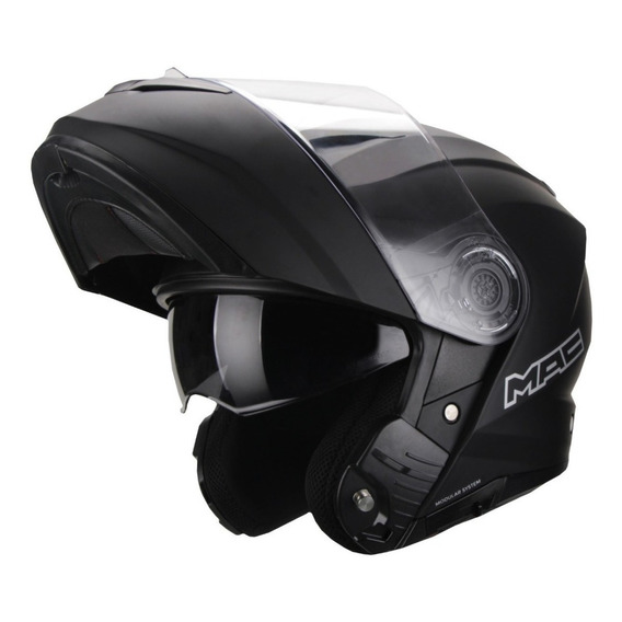 Casco Rebatible Mac Rock Negro Mate By Ls2 Obvio Fas Motos