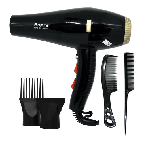 Secador de cabello Bopai BP-8400 negro 110V