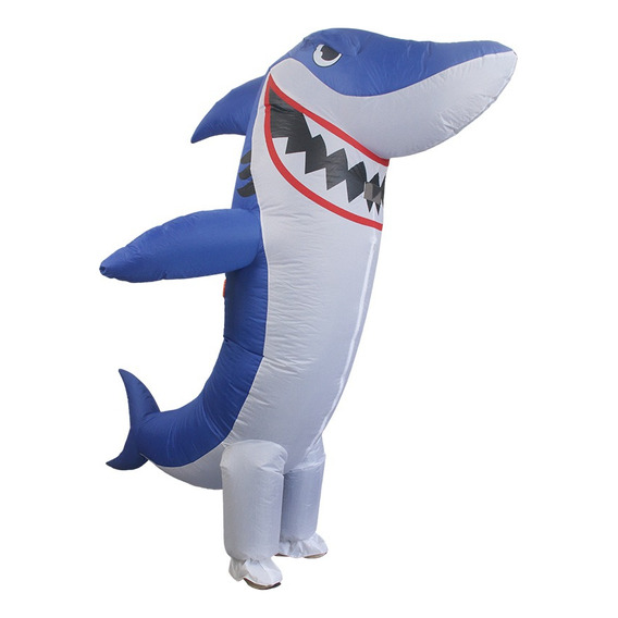 Disfraz Inflable De Halloween Tiburón Shark Tibu Premium Toda Ocasión - 2 Tallas Disponibles