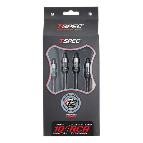 Cable De Audio Rca A Rca T-spec V12r10 3.05 Metros 10 Ft 2 Canales Cobre Libre De Oxígeno Ofc Premium