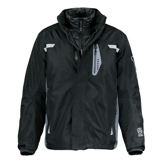 Parka Hombre Desmontable 3 En 1 Negra Absolute Zero Z-8000