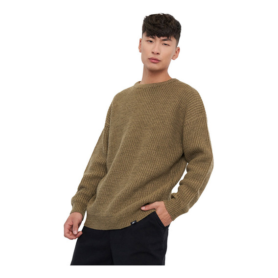 Sweater Hombre Tejido R-neck Verde Corona