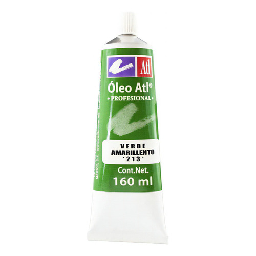 Oleo Atl T-40 160ml Arte Pintura A Escoger Color Verde Amarillento No. 213 1pz