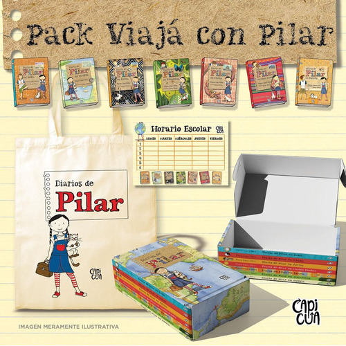 Pack Diarios De Pilar: Viajá con Pilar, de Flávia Lins e Silva. Diarios de Pilar Editorial Capicua, tapa blanda en español, 2023