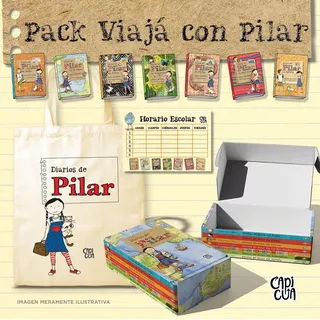 Pack Diarios De Pilar: Viajá Con Pilar, De Flávia Lins E Silva. Diarios De Pilar Editorial Capicua, Tapa Blanda En Español, 2023