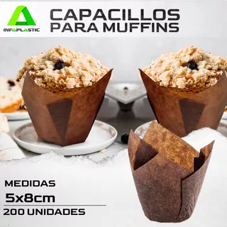 Capacillos Tulipan Para Muffins Marron 100 Gr