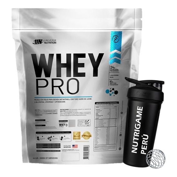 Whey Pro 3kg Proteina Ganador De Masa +shaker Tienda Fisica