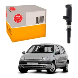  1 Bobina Ignição Ngk Renault Clio 1.6 16v K4m 1998 A 2002