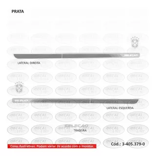 Faixa Auto Adesiva Gol / Voyage Seleção 2014 - Prata