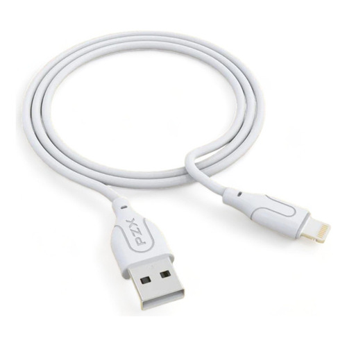Cable De Carga Y Datos Pzx iPhone Compatible Con Ios V111 Color Blanco
