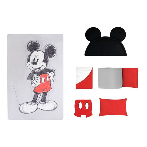 Set De Edredón Chiqui Mundo Cuna 100x145cm Reversible Ds Color Classic Mickey