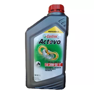 Aceite Para Motor Castrol Mineral 20w-50 Para Motos Y Cuatriciclos De 1 Unidad