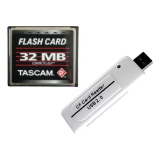 Cartão Compact Flash 32mb Tascam + leitor Usb