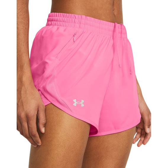 Shorts Under Armour Rosas Fly By 3'' Para Mujer