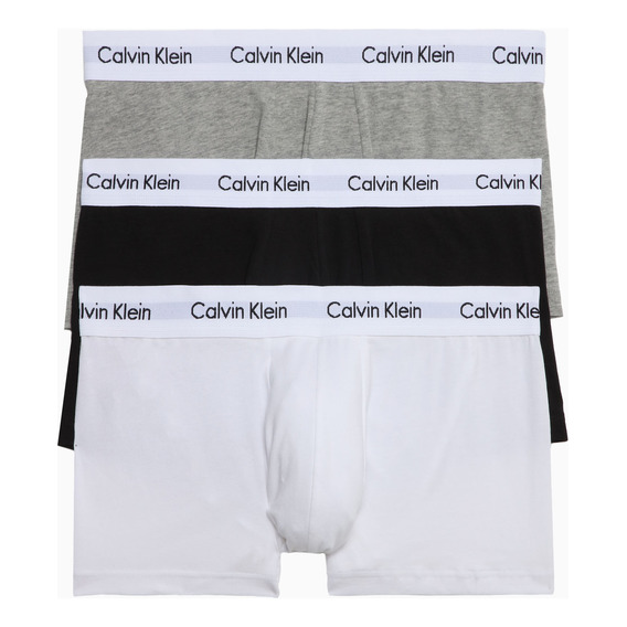 Bóxers Calvin Klein Cotton Trunk Pack De 3 Hombre Multicolor