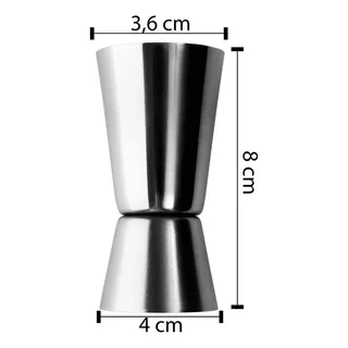 Dosador Duplo De Bebidas Medidor Coquetel Inox Bartender