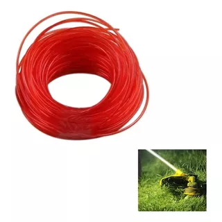 Fio Nylon Para Roçadeira Carretel Cortar Grama 10 Metros 3mm Cor Vermelho