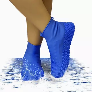 Cubre Zapatos Bota Elastica Impermeable Lluvia Fuertes 2 Pzs