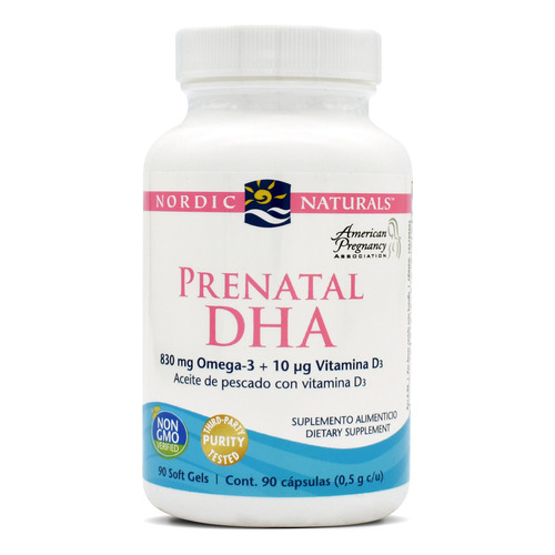 Suplemento en cápsula Nordic Naturals  Prenatal DHA vitaminas y minerales