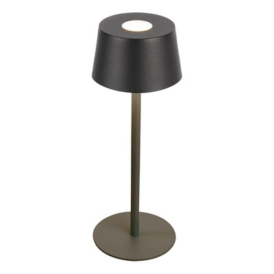 Lámpara De Mesa Led Grupo Vonderk Vk-terra Negra  Negro