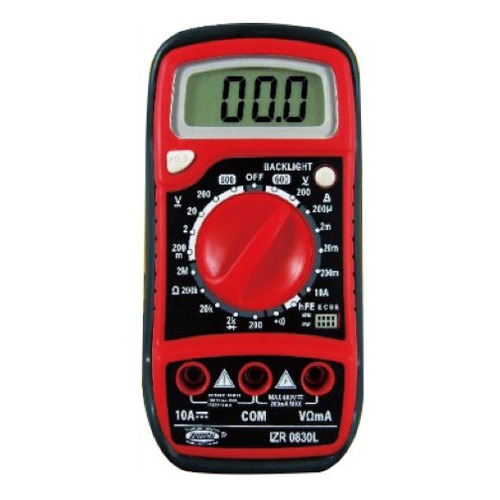 Tester Multimetro Digital Zurich Buzzer Display 600v Diodos