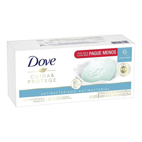 Jabon Dove 90 G Pack 6 Unidades Antibacterial