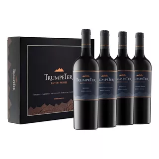 Vino Trumpeter Malbec Cab Sauv Merlot Cab Franc Estuche X 4