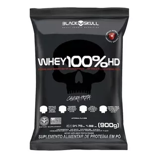 Whey 100% Hd Refil Black Skull - 900g (wpc, Wpi E Wph)