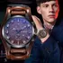 Reloj Curren Grande Hombre Elegante Eco Cuero Calendario Color de la correa Café