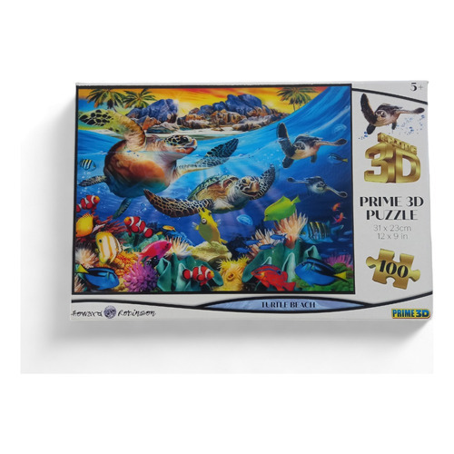 Puzzle Rompecabezas 3d Playa Tortuga 100 Piezas