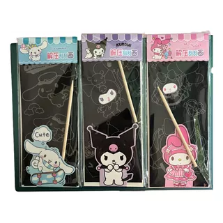 Cartas Para Pintar Kuromi, My Melody, Cinamorrol