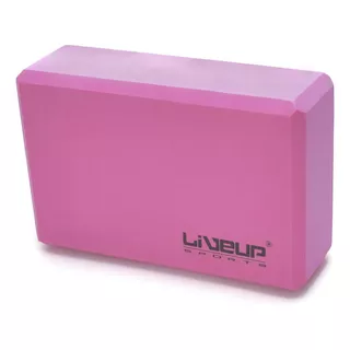 Bloco De Yoga Pilates Espuma Tijolo 23x08x15cm Liveup Sports Cor Rosa