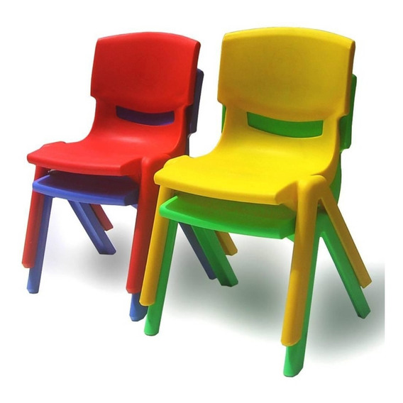 Silla Para Niños Plástico Inyectado Infantil Varios Colores