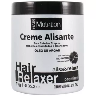 Creme Alisante Relaxante Hair Mutation Premium Com Argan 1kg