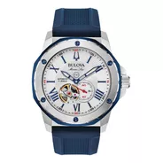 98a225 Reloj Bulova Mecanic Marine Star Para Caballero Azul/