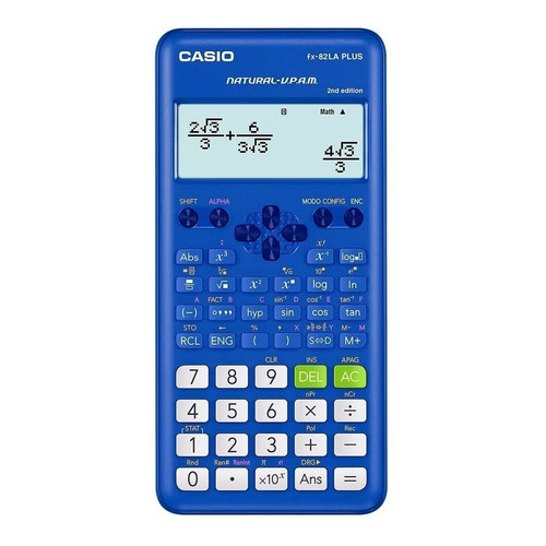 Calculadora Cientifica Casio Fx-82la Plus2 252 Funciones Color Azul