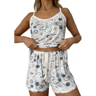 Pijama Mujer Verano Conjunto Bretel Musculosa Short Premium