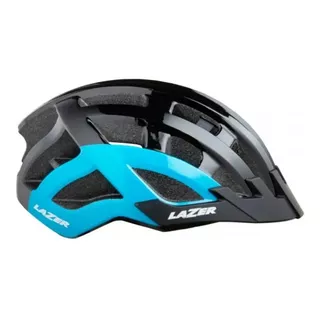Casco Ciclismo Patinaje Lazer Dlx Elite Ajustable Con Luz Color Negro/azul Talla Unica Ajustable