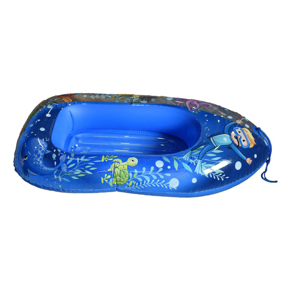 Bote Inflable Animales Marinos Para Niños Azul