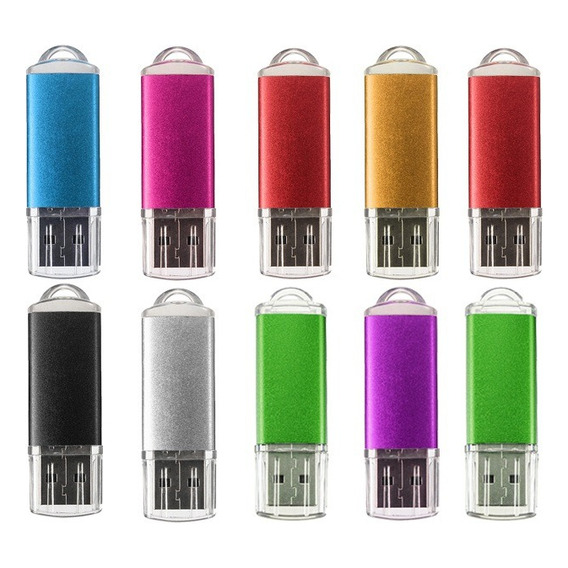 10 Unidades De Pen Drives Usb 2.0 De 4 Gb, Colores Aleatorio