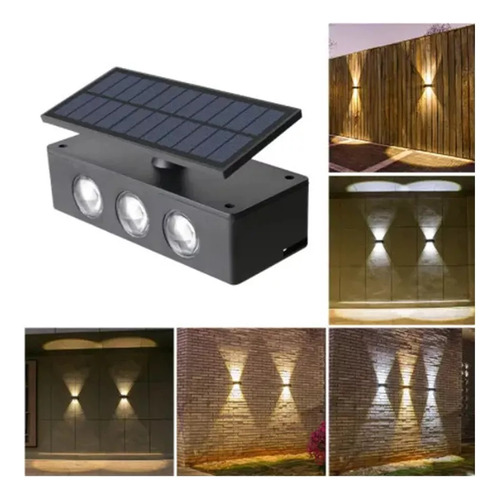 Lampara Solar Led Exterior Aplique Premium