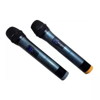 Dois Microfones Receptor Uhf Qualidade Profissional Wg2006