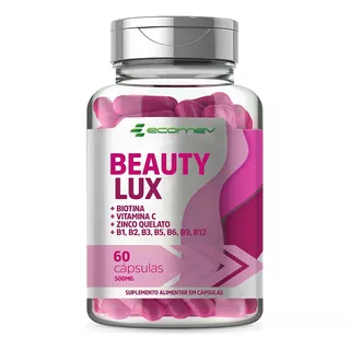 Biotina C/ B1 B2 B6 B12 Vitamina C Zinco Formula Pura 500mg - Beauty Lux Ecomev