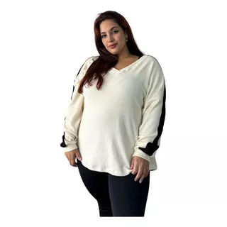 Sweater Isabel Combinado Morley Soft Talle Grande Especial