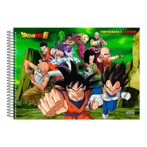 Kit Colorir Caderno desenho Dragon Ball Verde e Lápis 12Un - Shop Macrozao