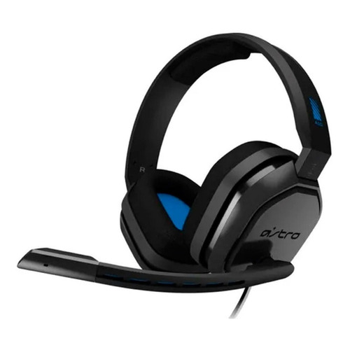Auriculares Gamer Astro A10 Azul Logitech Ps4 Xbox Pc Headse Color Gris oscuro