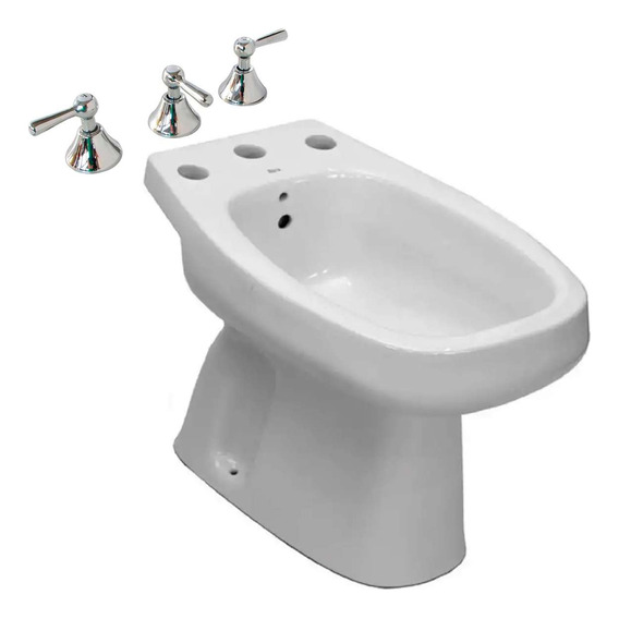 Combo Bidet Con Griferia Monaco Roca Aqualaf Ceramico