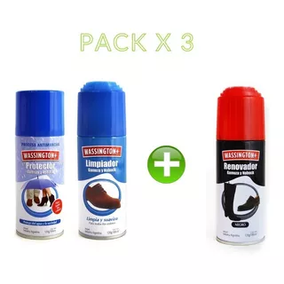 Kit 3 En 1 Wassington Protector Limpiador Renovador P/gamuza